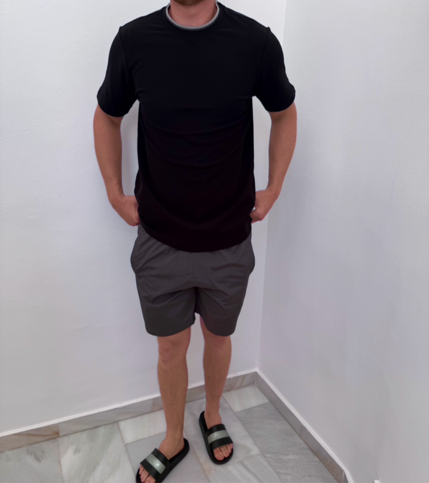 Piqué Cotton Crewneck T-Shirt