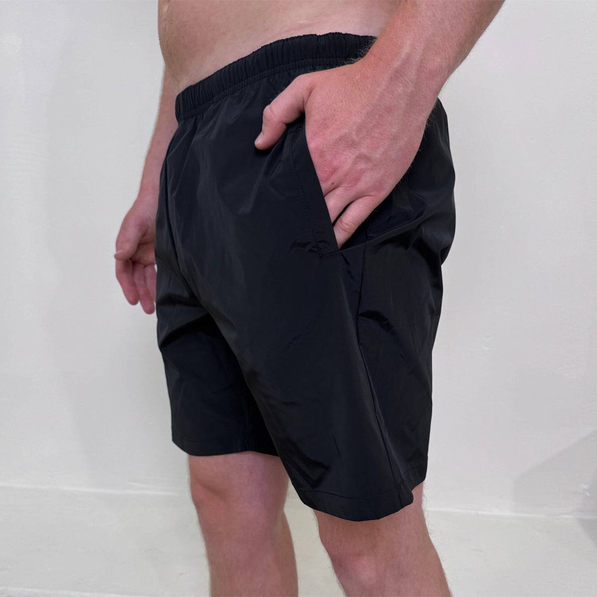 Plaque Logo Nylon Swim Shorts