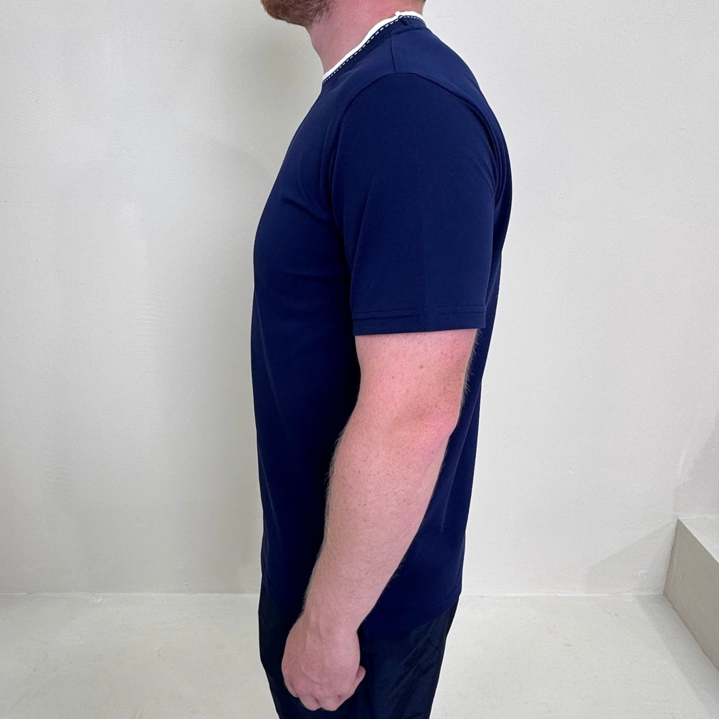 Piqué Cotton Crewneck T-Shirt