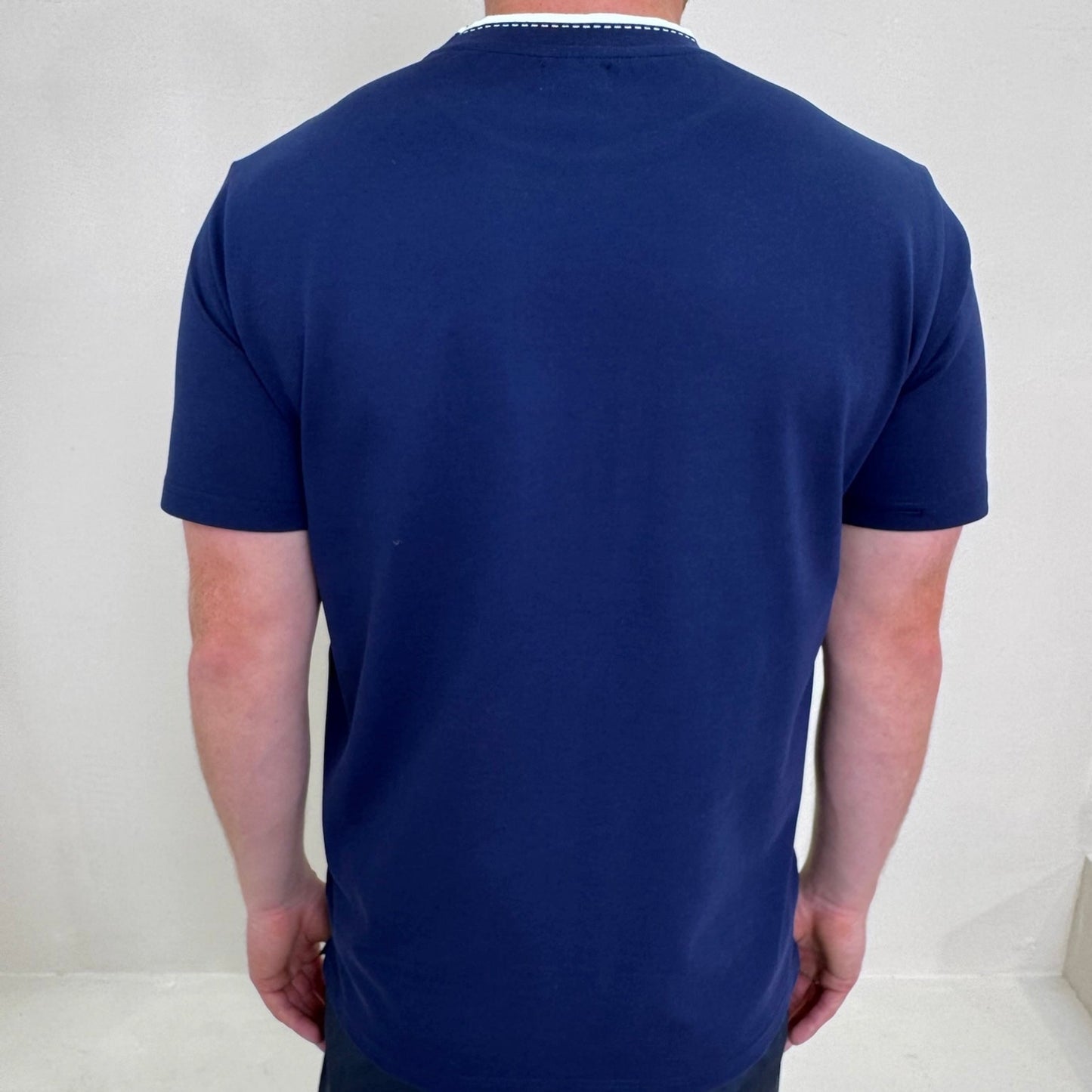 Piqué Cotton Crewneck T-Shirt