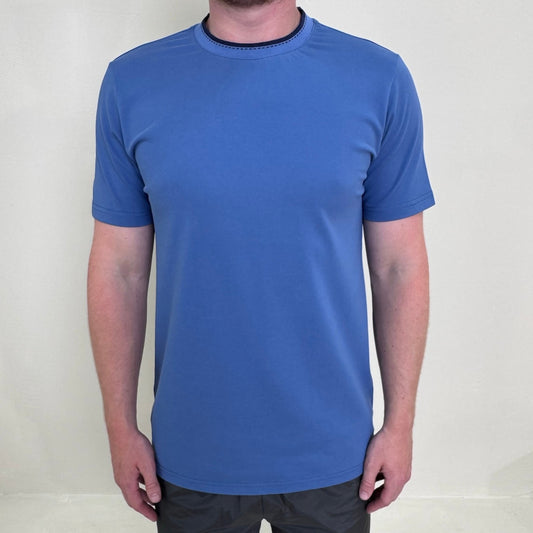 Piqué Cotton Crewneck T-Shirt