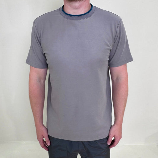 Piqué Cotton Crewneck T-Shirt