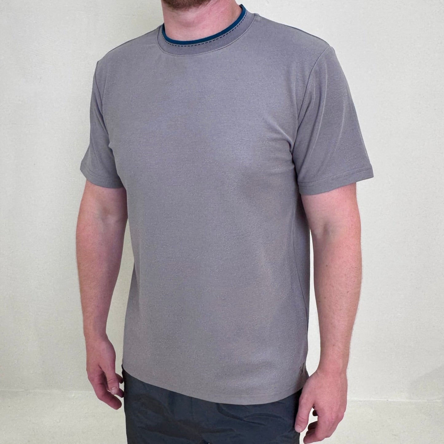 Piqué Cotton Crewneck T-Shirt