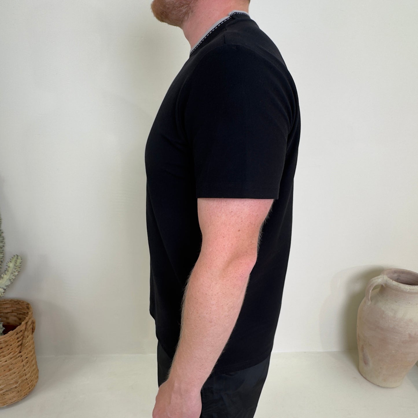 Piqué Cotton Crewneck T-Shirt