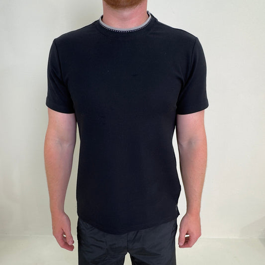 Piqué Cotton Crewneck T-Shirt