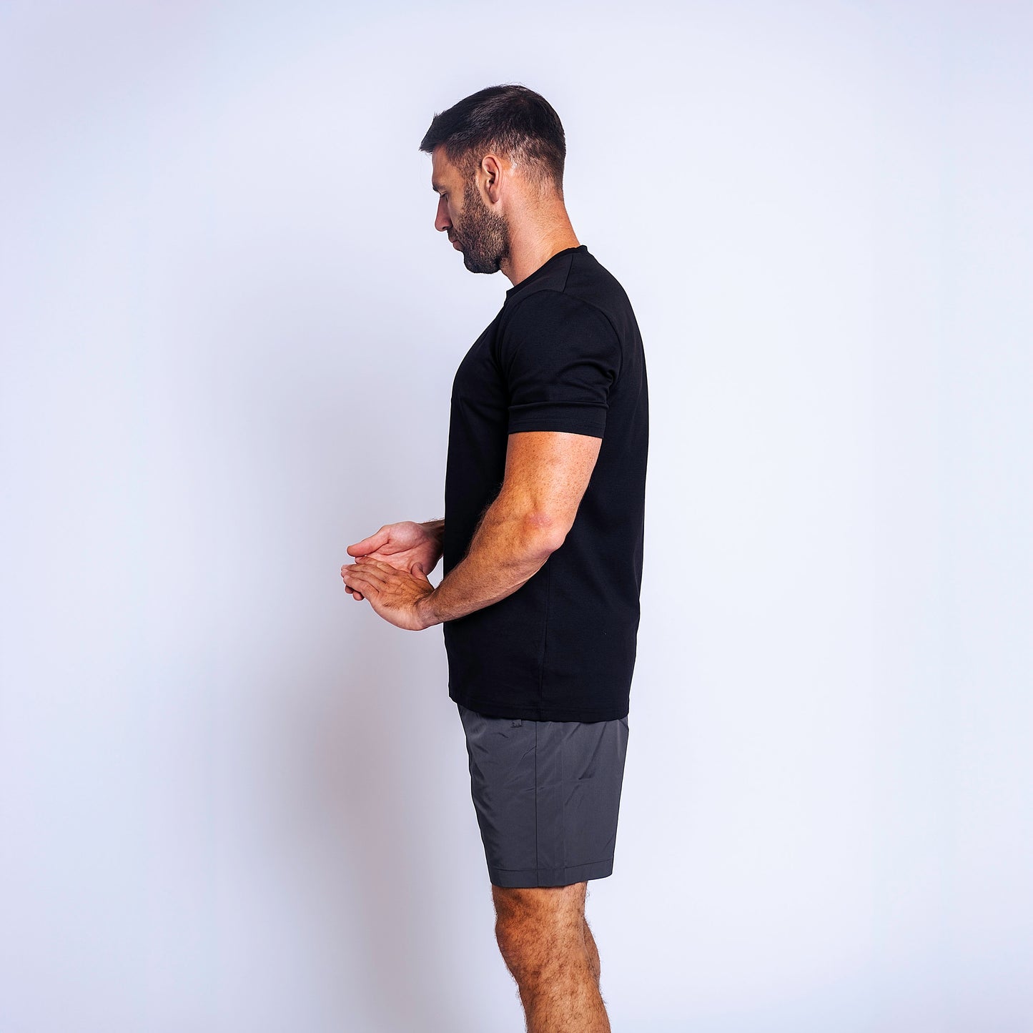Embroidered Center Logo Mercerised T-Shirt