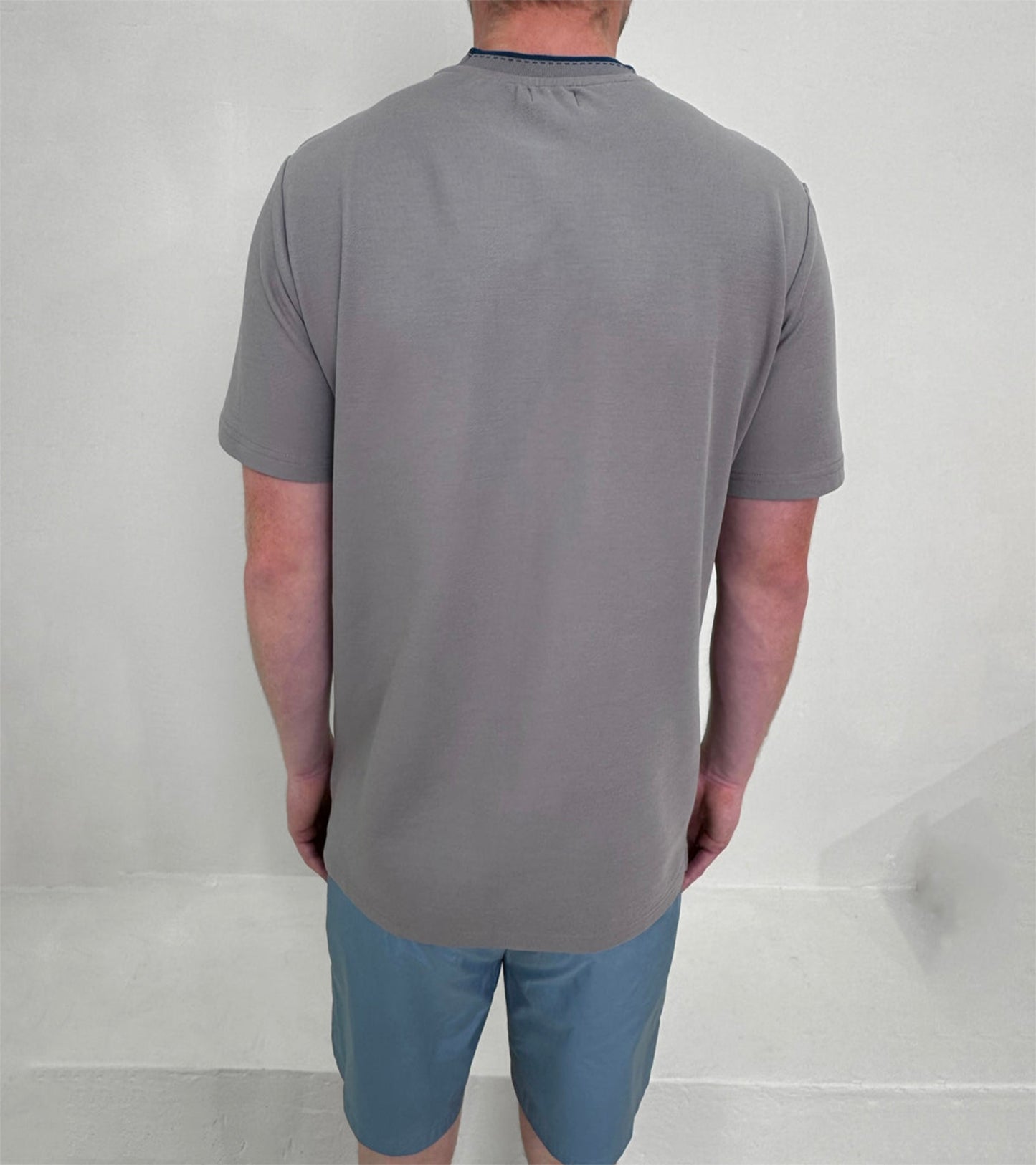 Piqué Cotton Crewneck T-Shirt