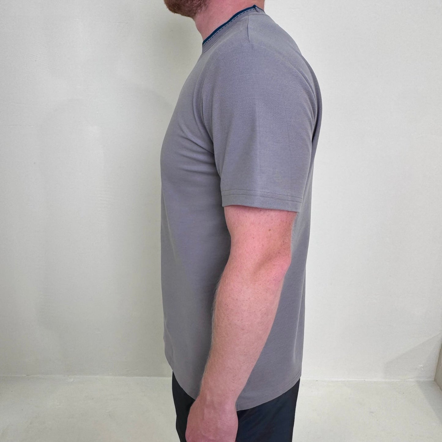 Piqué Cotton Crewneck T-Shirt