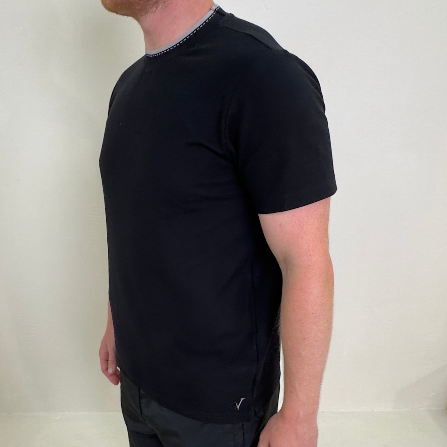 Piqué Cotton Crewneck T-Shirt